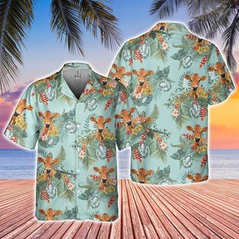 Jersey Tropical Flowers Pattern Hawaiian Shirt, Farm Hawaiian Shirt, Farmer Hawaii | Newhawaiianshirts CA