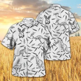 KANGAROO PATTERN All Printed Hawaiian Shirt, Farm Hawaiian Shirt, Farmer Hawaii | Newhawaiianshirts CA