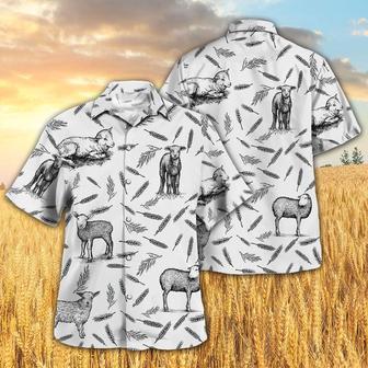 LAMB PATTERN All Printed Hawaiian Shirt, Farm Hawaiian Shirt, Farmer Hawaii | Newhawaiianshirts CA