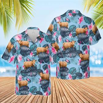 Limousin Blue Hibiscus Hawaiian Shirt, Farm Hawaiian Shirt, Farmer Hawaii | Newhawaiianshirts AU