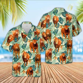 Limousin Green Pattern Hawaiian Shirt, Farm Hawaiian Shirt, Farmer Hawaii | Newhawaiianshirts AU