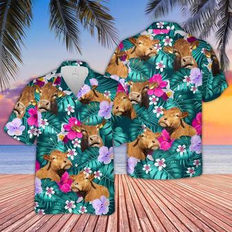 Limousin Tropical Style Hawaiian Shirt, Farm Hawaiian Shirt, Farmer Hawaii | Newhawaiianshirts AU