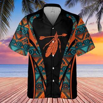 Love Feather Native American Hawaiian Shirt, America Shirt, Native American Hawaiian Shirt | Newhawaiianshirts AU