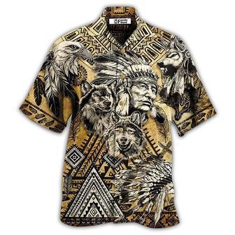 Native Born To Be A Native American Vintage Hawaiian Shirt, Native America Shirt, Native American Hawaiian Shirt | Newhawaiianshirts DE