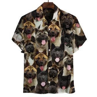 Ou Will Have A Bunch Of American Akitas All Over Printed Hawaiian Shirt, Farm Hawaiian Shirt, Farmer Hawaii | Newhawaiianshirts AU