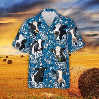 Paisley Pattern Holstein All Over Printed Hawaiian Shirt, Farm Hawaiian Shirt, Farmer Hawaii | Newhawaiianshirts AU