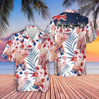 Pig Lovers Australia Flag Hawaiian Flowers Hawaiian Shirt, Farm Hawaiian Shirt, Farmer Hawaii | Newhawaiianshirts CA