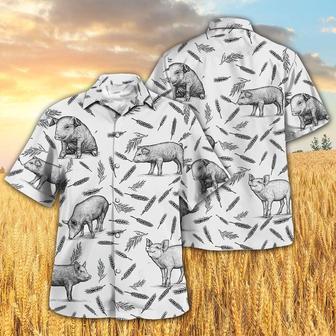 PIG PATTERN Hawaiian Shirt, Farm Hawaiian Shirt, Farmer Hawaii | Newhawaiianshirts AU