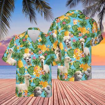 Pineapple Hawaiian Theme For ALPACA Lovers All Printed Hawaiian Shirt, Farm Hawaiian Shirt, Farmer Hawaii | Newhawaiianshirts DE