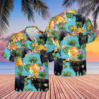 Pineapple Hawaiian Theme For BRANGUS Cattle Lovers All Printed Hawaiian Shirt, Farm Hawaiian Shirt, Farmer Hawaii | Newhawaiianshirts DE