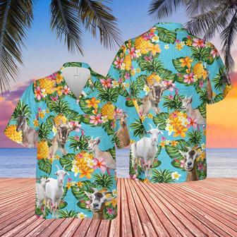 Pineapple Hawaiian Theme For GOAT Lovers All Printed Hawaiian Shirt, Farm Hawaiian Shirt, Farmer Hawaii | Newhawaiianshirts CA