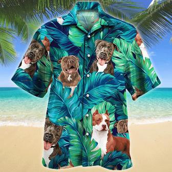 Pitbull Dog Lovers Hawaiian Style For Summer Hawaiian Shirt, Farm Hawaiian Shirt, Farmer Hawaii | Newhawaiianshirts AU