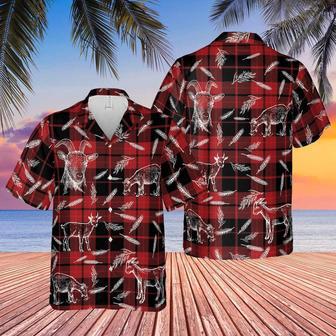 Plaid Pattern Goat All Over Printed Hawaiian Shirt, Farm Hawaiian Shirt, Farmer Hawaii | Newhawaiianshirts CA