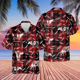 Plaid Pattern Holstein All Over Printed Hawaiian Shirt, Farm Hawaiian Shirt, Farmer Hawaii | Newhawaiianshirts AU