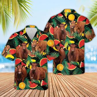 Red Angus Watermelon Hawaiian Shirt, Farm Hawaiian Shirt, Farmer Hawaii | Newhawaiianshirts AU