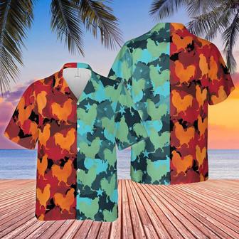 Rooster Camo Hot And Cold All Over Printed Hawaiian Shirt, Farm Hawaiian Shirt, Farmer Hawaii | Newhawaiianshirts CA