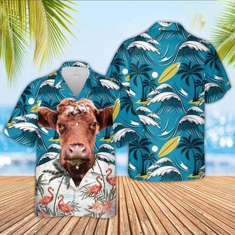 Shorthorn Funny Hawaiian Shirt, Farm Hawaiian Shirt, Farmer Hawaii | Newhawaiianshirts AU