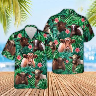 Shorthorn Hawaiian Shirt, Farm Hawaiian Shirt, Farmer Hawaii | Newhawaiianshirts AU