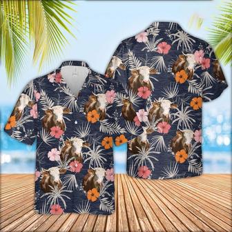 Simmental Cattle Tropical Exotic Hawaiian Shirt, Farm Hawaiian Shirt, Farmer Hawaii | Newhawaiianshirts AU