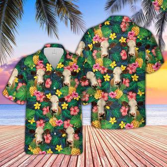 Simmental Summer Pattern Hawaiian Shirt, Farm Hawaiian Shirt, Farmer Hawaii | Newhawaiianshirts AU