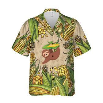 Sloth Corn All Over Printed Hawaiian Shirt, Farm Hawaiian Shirt, Farmer Hawaii | Newhawaiianshirts AU