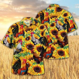 Sunflower Chicken Hawaiian Shirt, Farm Hawaiian Shirt, Farmer Hawaii | Newhawaiianshirts AU