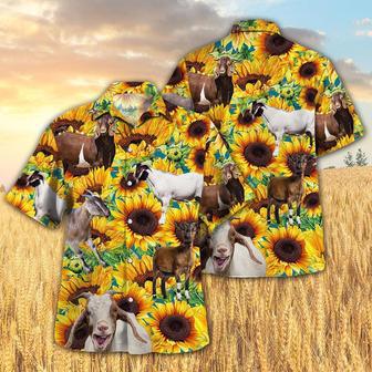 Sunflower Goat Hawaiian Shirt, Farm Hawaiian Shirt, Farmer Hawaii | Newhawaiianshirts AU