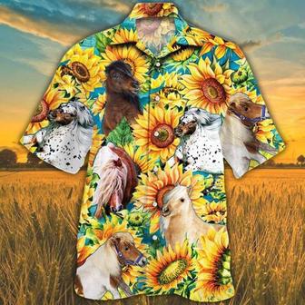 Sunflower Miniature Horse Hawaiian Shirt, Farm Hawaiian Shirt, Farmer Hawaii | Newhawaiianshirts CA