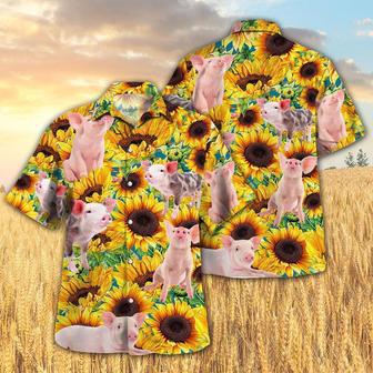 Sunflower Pig Hawaiian Shirt, Farm Hawaiian Shirt, Farmer Hawaii | Newhawaiianshirts AU