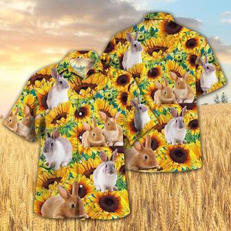 Sunflower Rabbit Hawaiian Shirt, Farm Hawaiian Shirt, Farmer Hawaii | Newhawaiianshirts AU