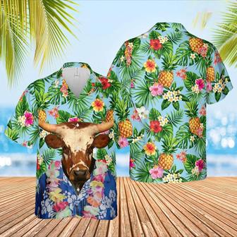 Texas Longhorn Big Face Funny Hawaiian Shirt, Farm Hawaiian Shirt, Farmer Hawaii | Newhawaiianshirts AU