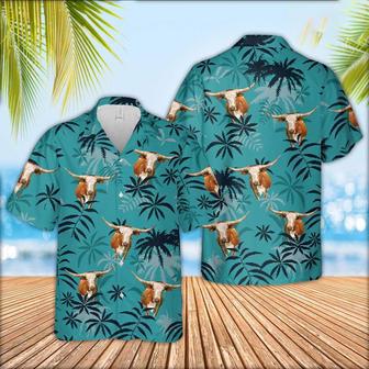 Texas Longhorn Cattle Hawaiian Shirt, Farm Hawaiian Shirt, Farmer Hawaii | Newhawaiianshirts AU