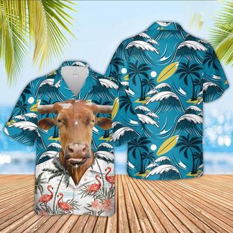 Texas Longhorn Funny Hawaiian Shirt, Farm Hawaiian Shirt, Farmer Hawaii | Newhawaiianshirts AU