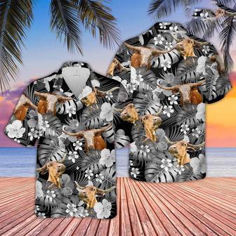 Texas Longhorn Grey Hawaiian Shirt, Farm Hawaiian Shirt, Farmer Hawaii | Newhawaiianshirts AU