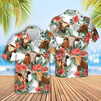 Texas Longhorn Hawaiian Shirt, Farm Hawaiian Shirt, Farmer Hawaii | Newhawaiianshirts AU