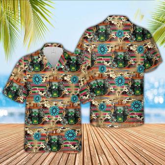 Tractor Cowboy Pattern Hawaiian Shirt, Farm Hawaiian Shirt, Farmer Hawaii | Newhawaiianshirts AU