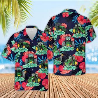 Tractor Face Tropical Pattern Hawaiian Shirt, Farm Hawaiian Shirt, Farmer Hawaii | Newhawaiianshirts AU