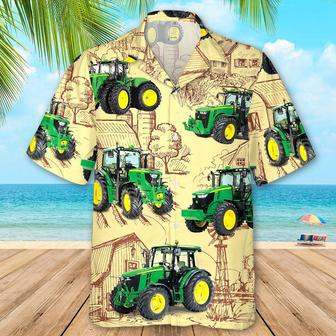 Tractor Farm All Printed Hawaiian Shirt, Farm Hawaiian Shirt, Farmer Hawaii | Newhawaiianshirts