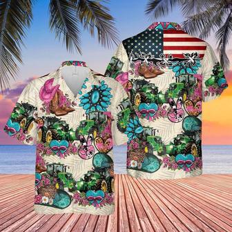 Tractor Happiness Flowers Hawaiian Shirt, Farm Hawaiian Shirt, Farmer Hawaii | Newhawaiianshirts AU