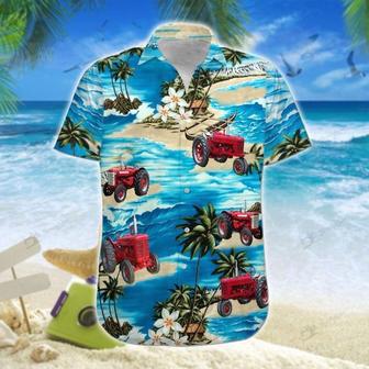 Tractor On The Beach 2 Hawaiian Shirt, Farm Hawaiian Shirt, Farmer Hawaii | Newhawaiianshirts AU