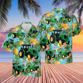 Tractor Pineapple All Over Printed Hawaiian Shirt, Farm Hawaiian Shirt, Farmer Hawaii | Newhawaiianshirts