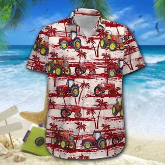 Tractor Red Hawaiian Shirt, Farm Hawaiian Shirt, Farmer Hawaii | Newhawaiianshirts AU