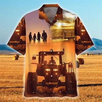 Tractor Sunset 2 Hawaiian Shirt, Farm Hawaiian Shirt, Farmer Hawaii | Newhawaiianshirts UK