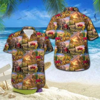 Tractor Sunset Hawaiian Shirt, Farm Hawaiian Shirt, Farmer Hawaii | Newhawaiianshirts UK