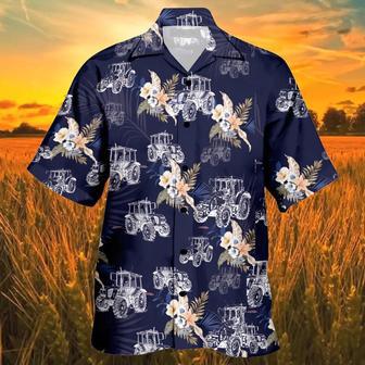 Tractor White Drawing 3 Hawaiian Shirt, Farm Hawaiian Shirt, Farmer Hawaii | Newhawaiianshirts AU