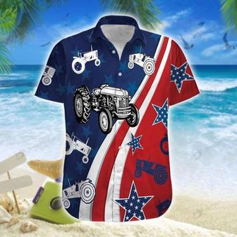 Tractors American Colors Hawaiian Shirt, Farm Hawaiian Shirt, Farmer Hawaii | Newhawaiianshirts AU