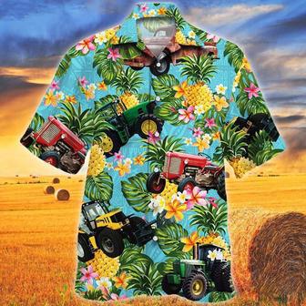 Tractors Pineapple Tropical Plant All Over Printed Hawaiian Shirt, Farm Hawaiian Shirt, Farmer Hawaii | Newhawaiianshirts CA