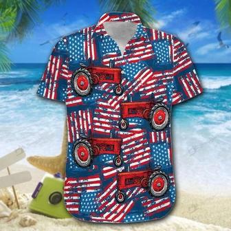 Tractors U.S.A Flags Hawaiian Shirt, Farm Hawaiian Shirt, Farmer Hawaii | Newhawaiianshirts UK