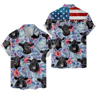 Tropical Black Angus Hawaiian Shirts, Farm Hawaiian Shirt, Farmer Hawaii | Newhawaiianshirts DE