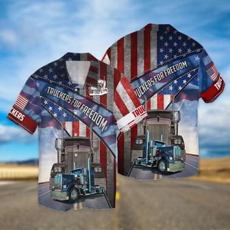 Truckers For Freedom Trucker Hawaiian Shirt, Farm Hawaiian Shirt, Farmer Hawaii | Newhawaiianshirts CA